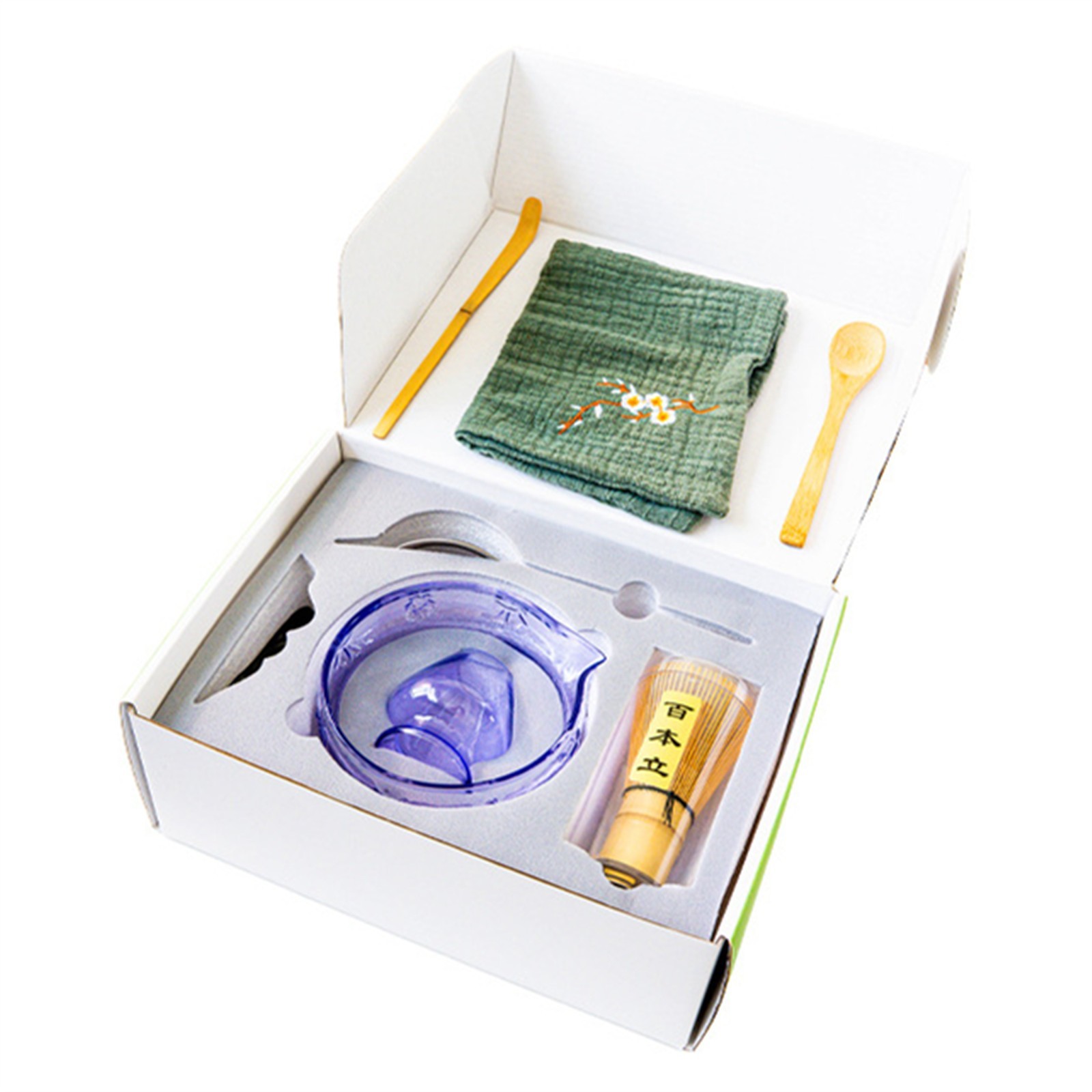 7Pcs Japanese Matcha Set Matcha Bowl with Pouring Spout Matcha Whisk Tea Scoop