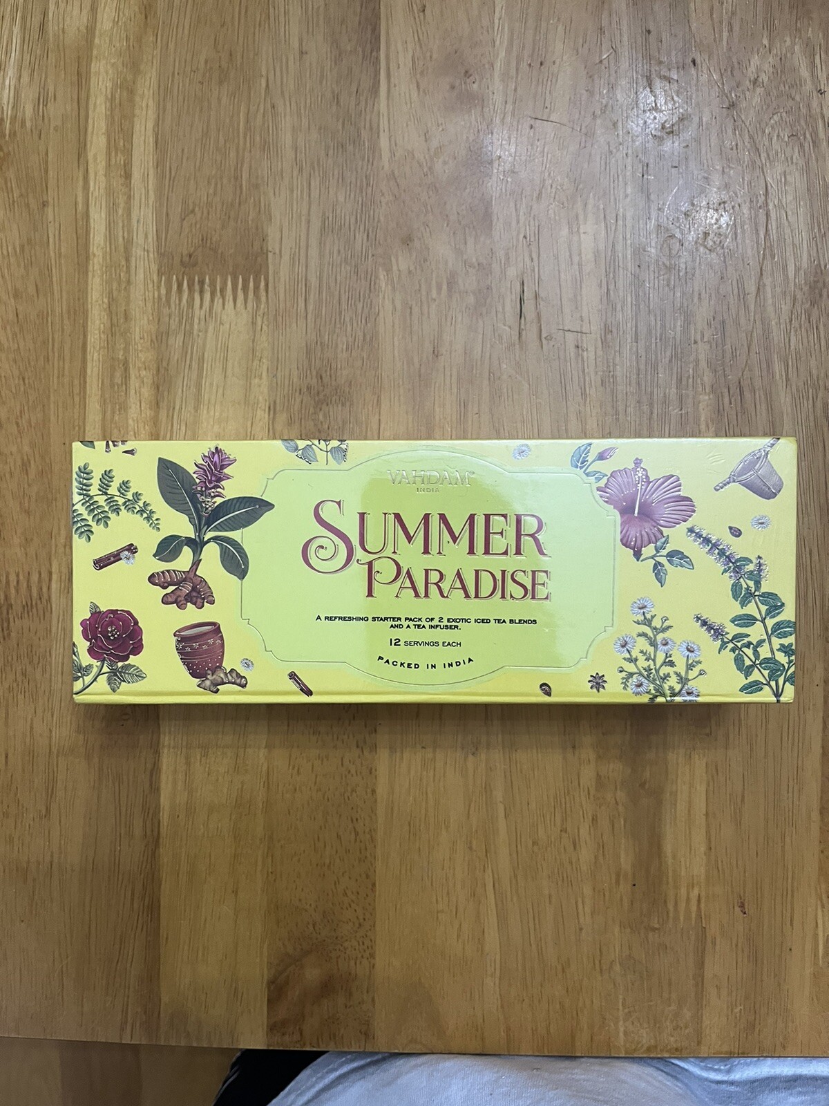 Vahdam Summer Paradise 2 Exotic Iced Tea Blends & Infuser 12 Servings India