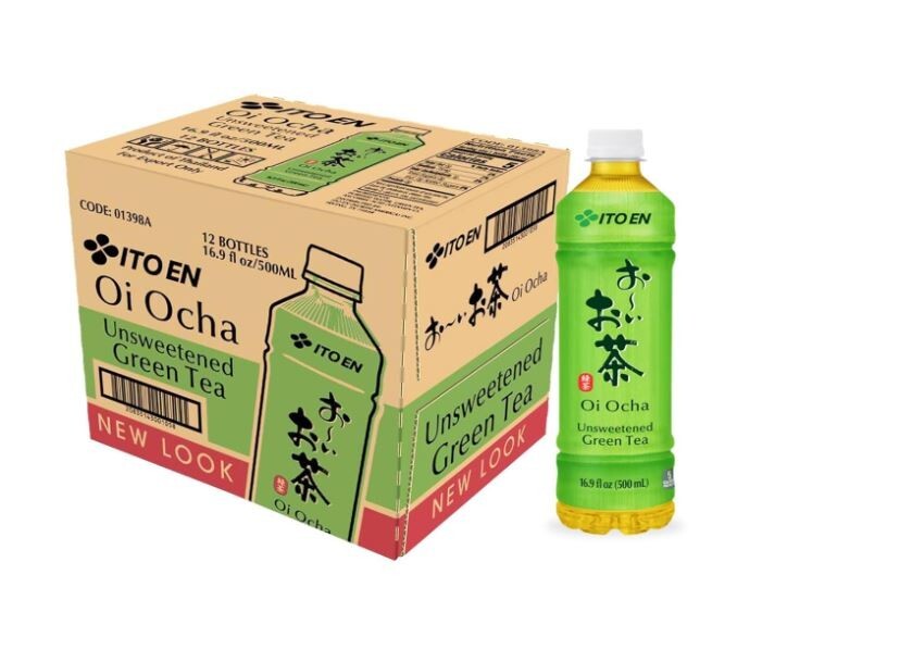 Ito En Tea Oi Ocha Green Tea Unsweetened 16.9 Ounce Pack of 12