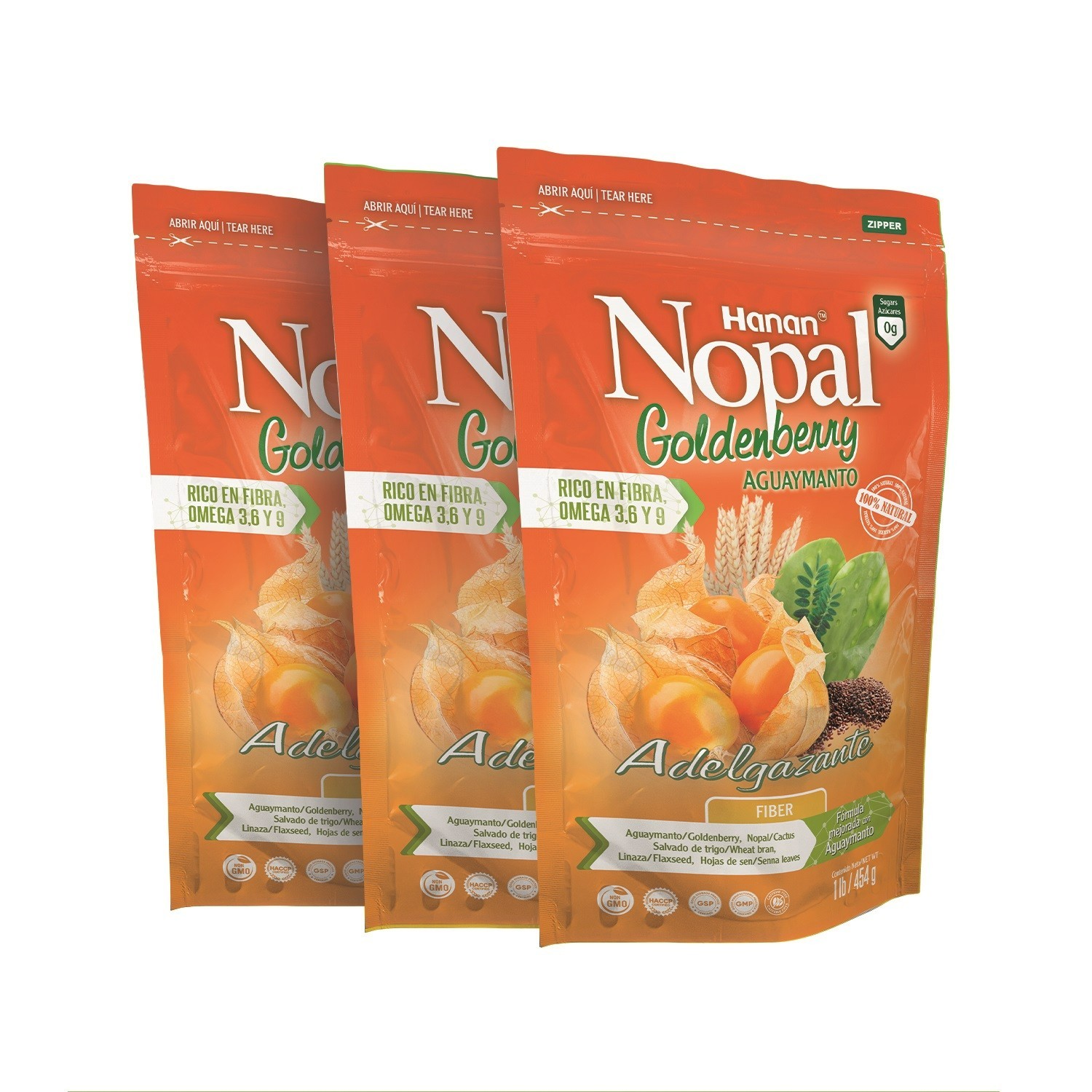 Nopal Mix Aguaymanto 454g – 100% Natural High-Fiber Goldenberry Blend