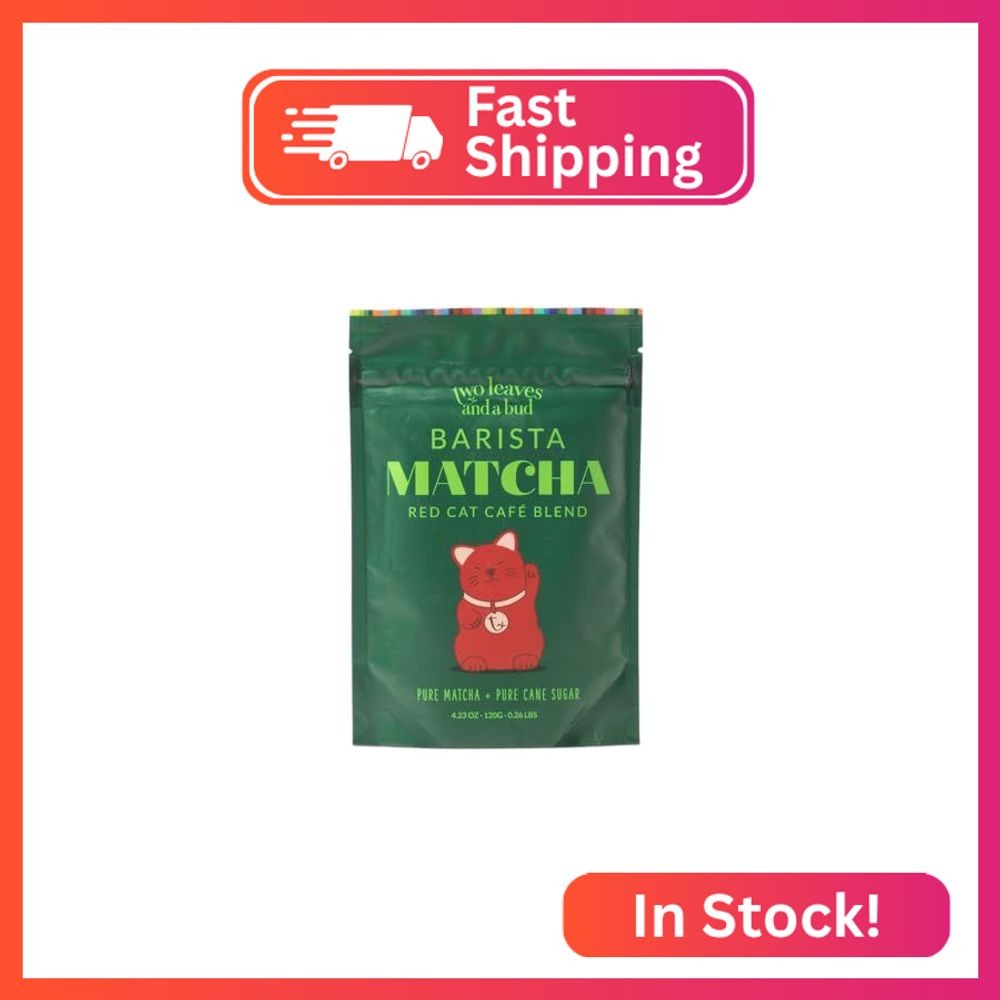 Two Leaves and a Bud Barista Matcha Sweetened Latte Blend, Japanese Matcha Latte