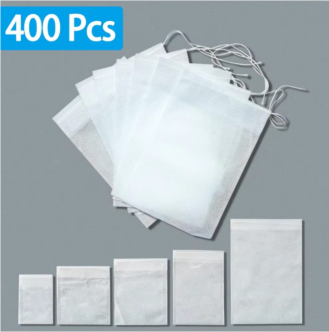 400-100 Disposable Tea Bag Empty Drawstring Filter Paper for Loose Leaf Tea US