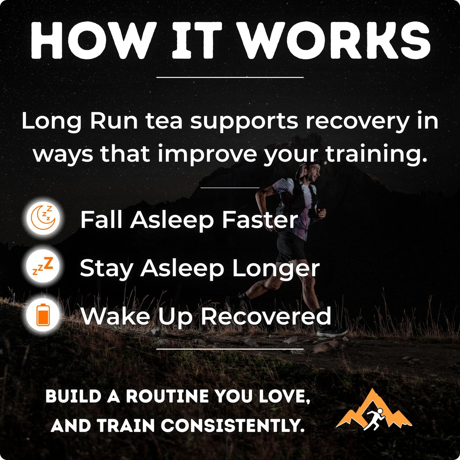 Rest &  Recover Sleep Tea by Long Run Co. – Caffeine‑Free Herbal Tea with Mel…