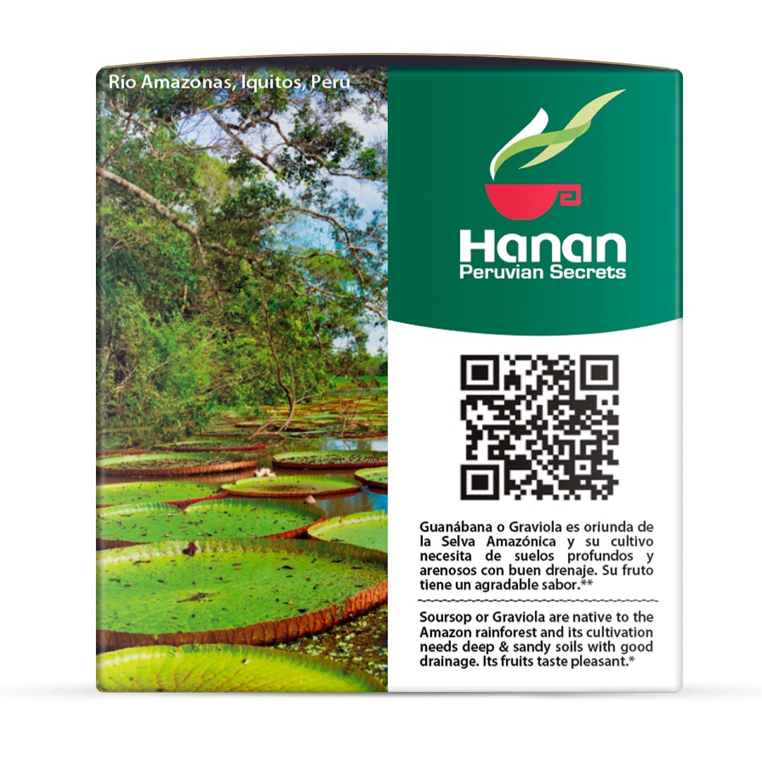 Hanan Peruvian Secrets Hojas De Guanabana-Graviola Herbal Tea | 100% Natural Sou