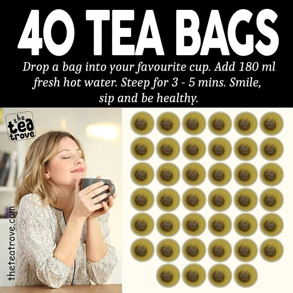 The Tea Trove Pure Chamomile Tea Bags Organic 48g FREE SHIPPING WORLD WIDE