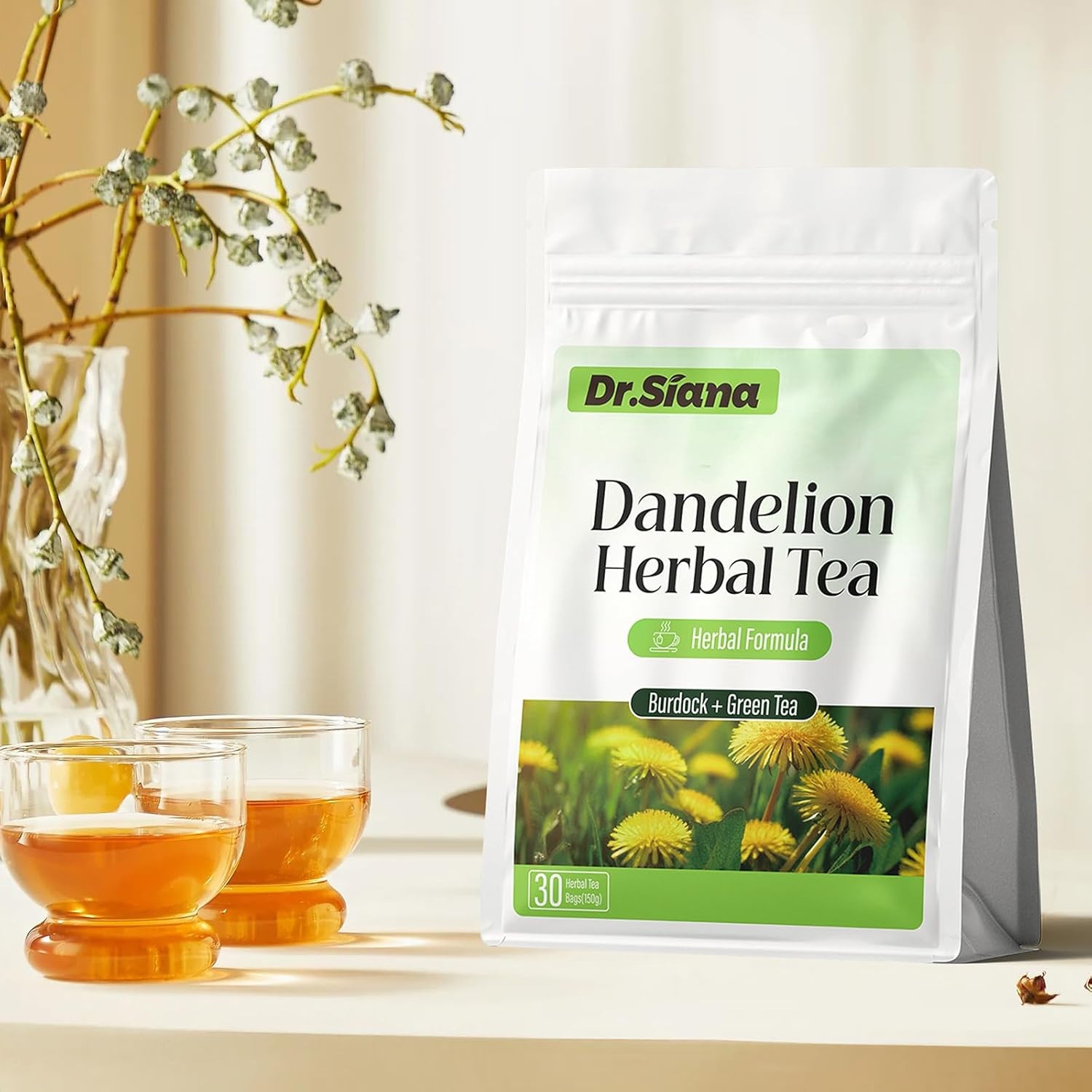 Dr.Siana Burdock Root Tea & Green Tea 5G X 30 Teabags – Premium Natural Herbal