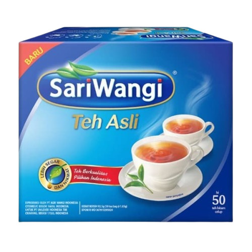 2 x SARIWANGI BLACK TEA TEH CELUP BOX OF 50 TEA BAGS FREE SHIPPING US FREE TAX