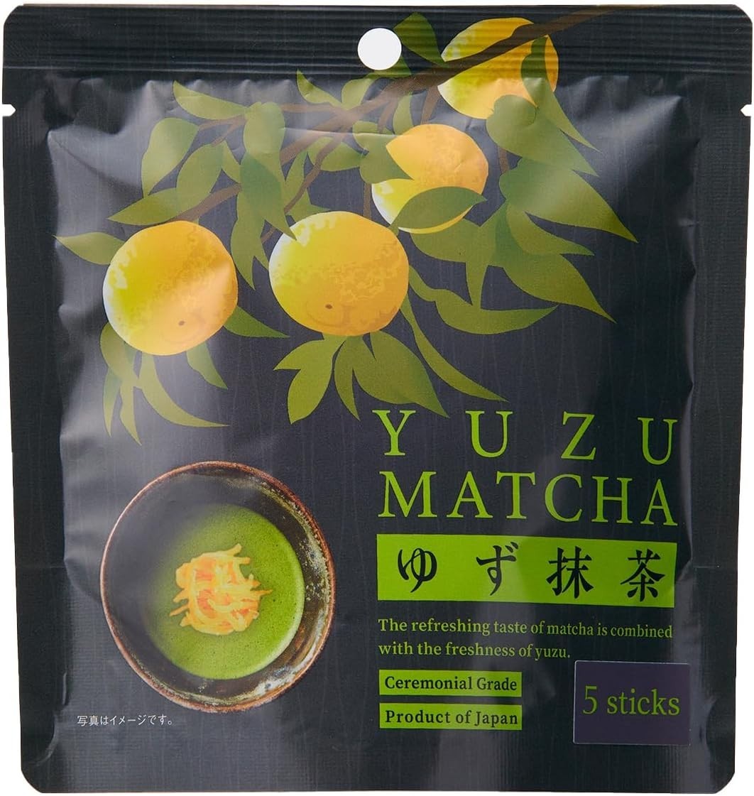 6 PACKS of MATCHA Tea – YUZU FLAVOR – Tsuboshi Seicha Honpo (6 x 5 sticks)