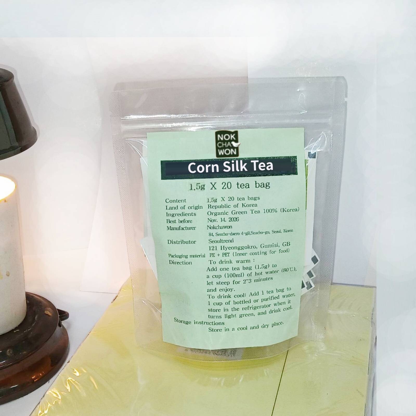 Korea Nokchawon Corn Silk Tea 20 Tea bag Free Shipping with tracking