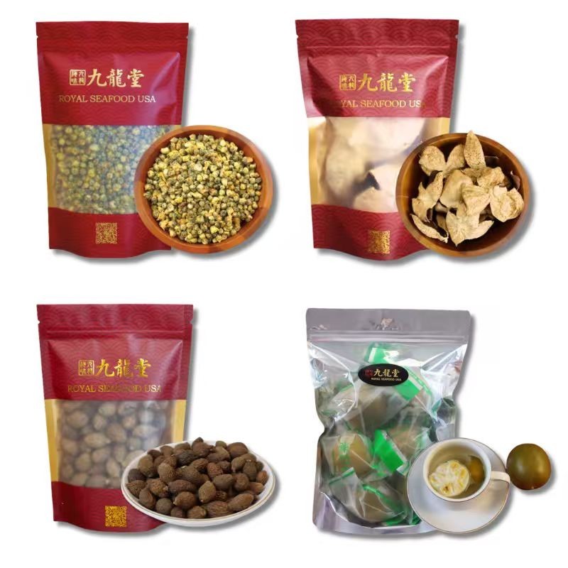 Dried Chrysanthemum &Dried Fruit Herbal Tea Mix, around 15oz, 九龍堂 菊花 胖大海 陈皮 罗汉果