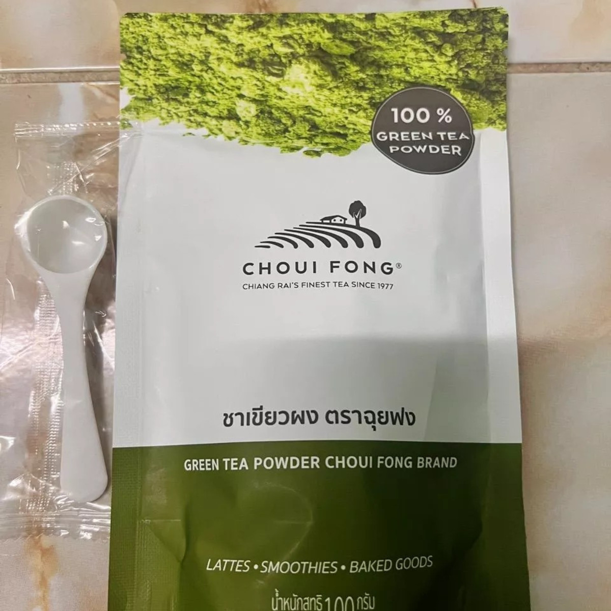 Choui Fong Matcha Green Tea Powder Premium Thai Culinary Grade 100 g x 3