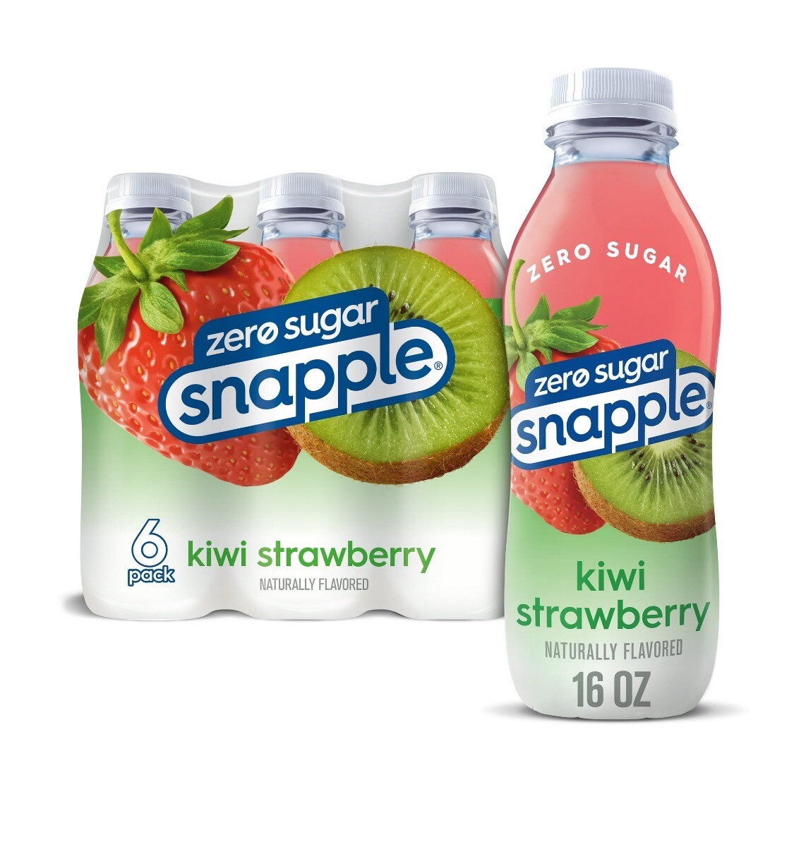 New Snapple Zero Sugar Diet Kiwi Strawberry 16 oz Bottles (Pack Of 24) 4 Cases