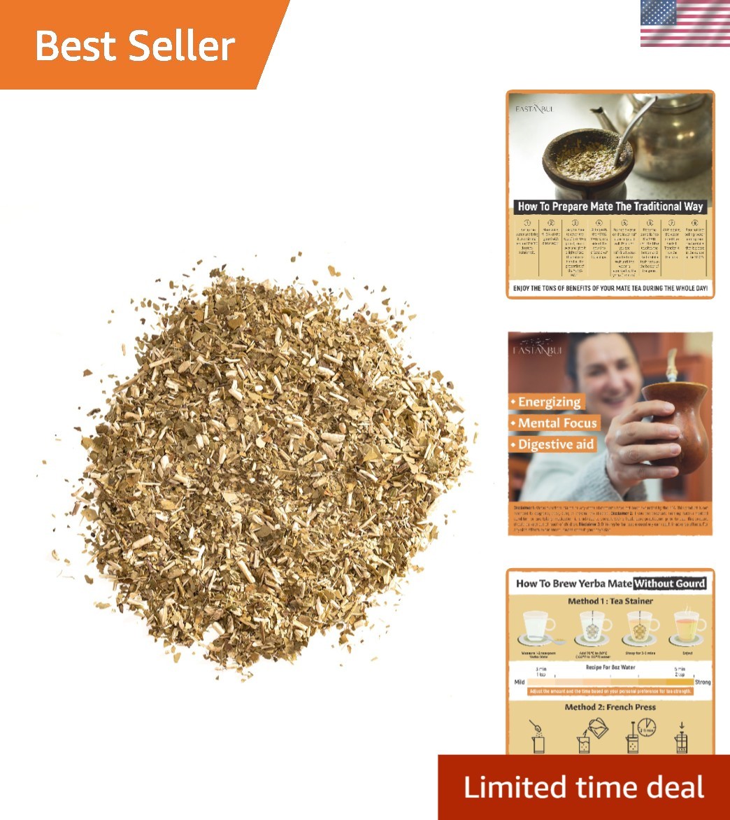 Energizing Yerba Mate Tea 2.8oz Loose Leaf – Caffeinated Coffee Alternative