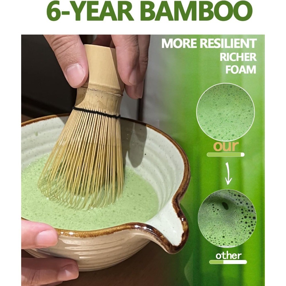 Traditional Japanese Handcrafted Bamboo Matcha Whisk Chasen 100 Prongs Authentic