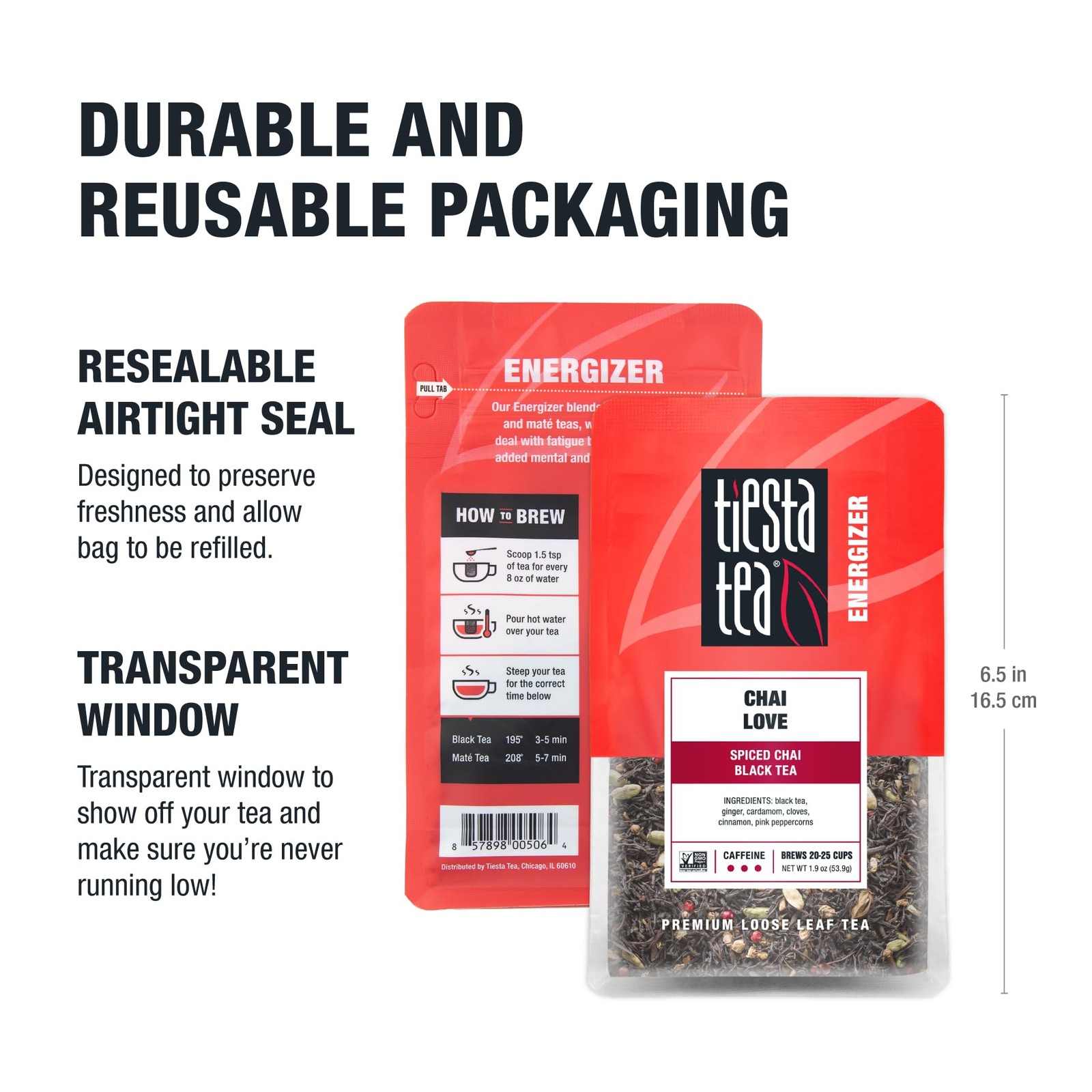 Tiesta Tea – Chai Love | Loose Leaf | Spiced Pouch – 25 Cups,
