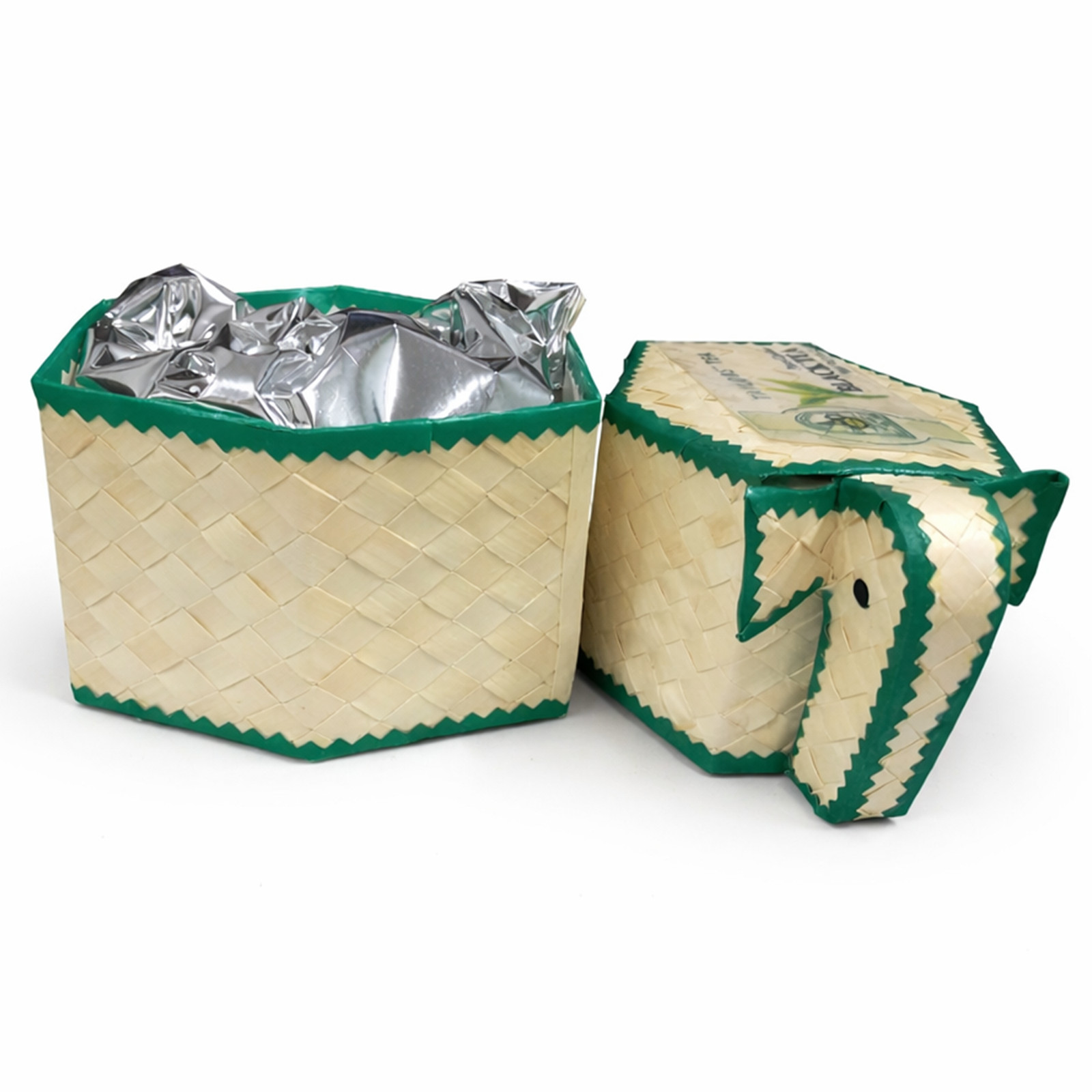 Ceylon Black Tea & Spice Kit DIY Masala Chai Gift Set 2 Handwoven Boxes