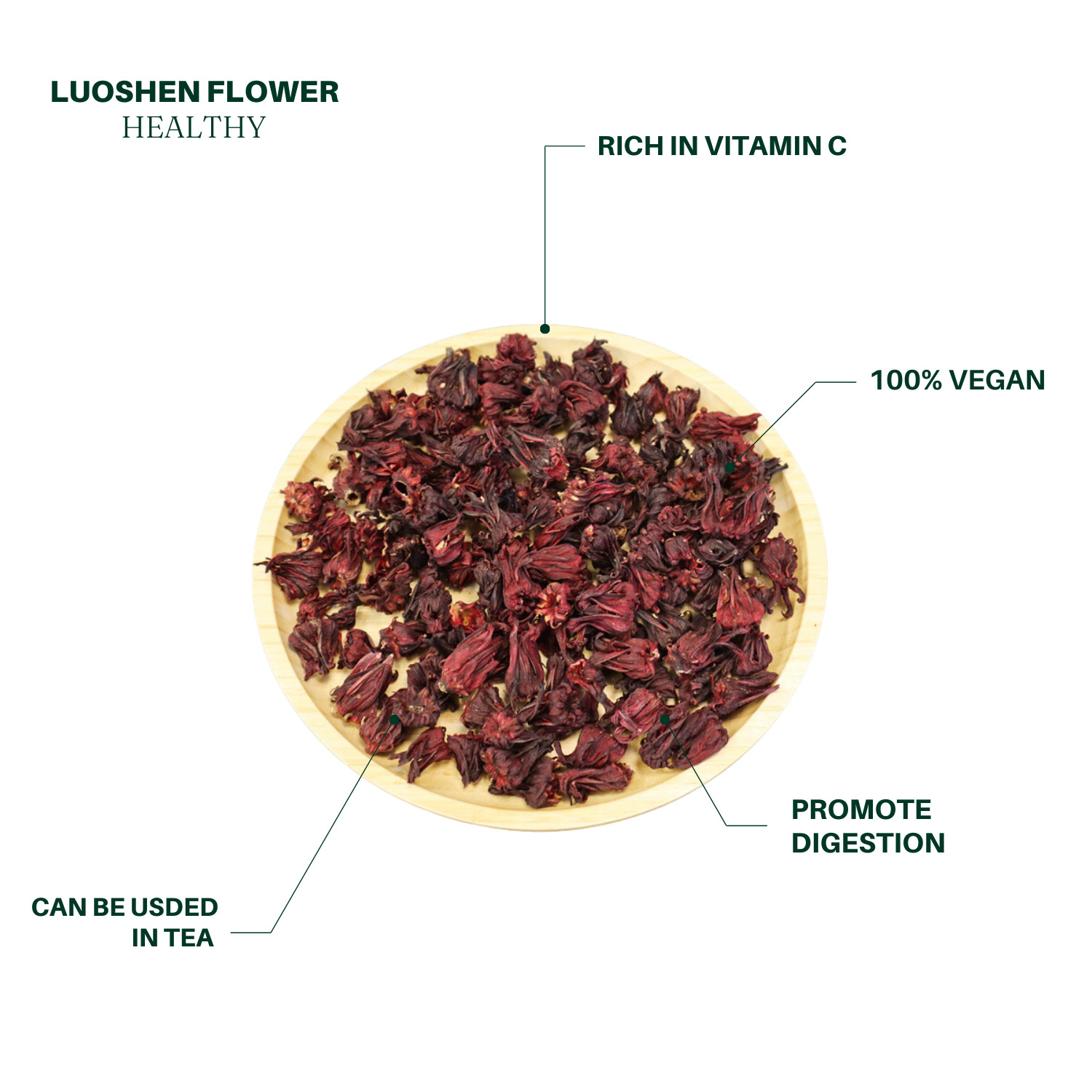 Luoshen Flower Tea 56g Roselle Tea Dry luoshenhua Red Roselle Flower 洛神花 洛神花茶