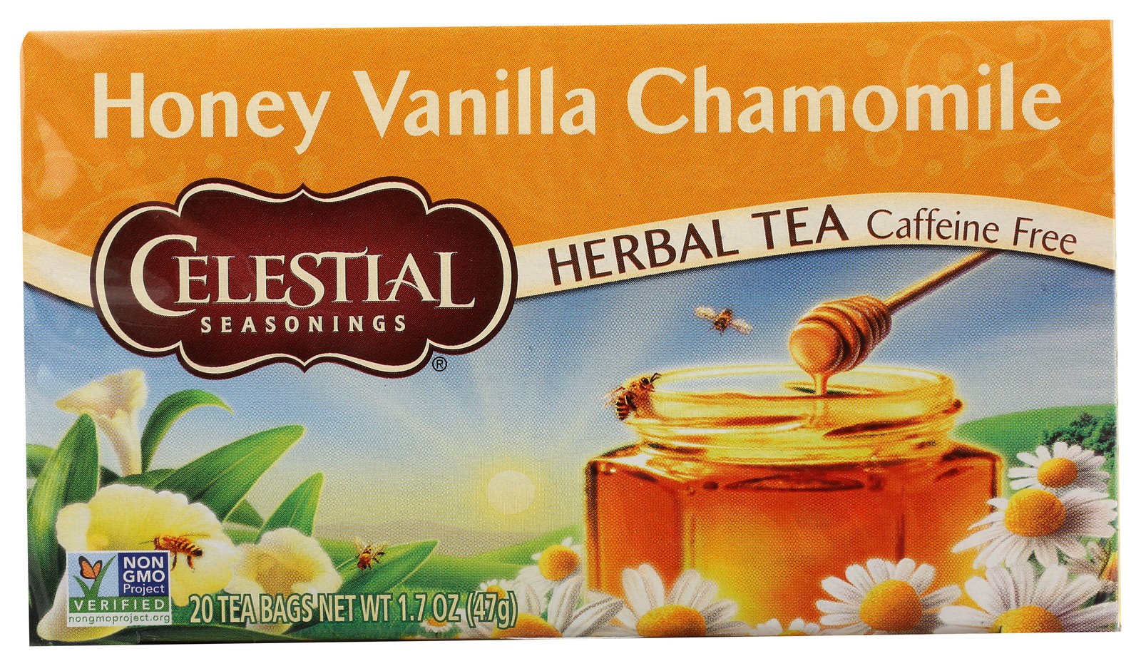 Honey Vanilla Chamomile Herbal Tea By Celestial Seasonings 20 Bags 6 Pack