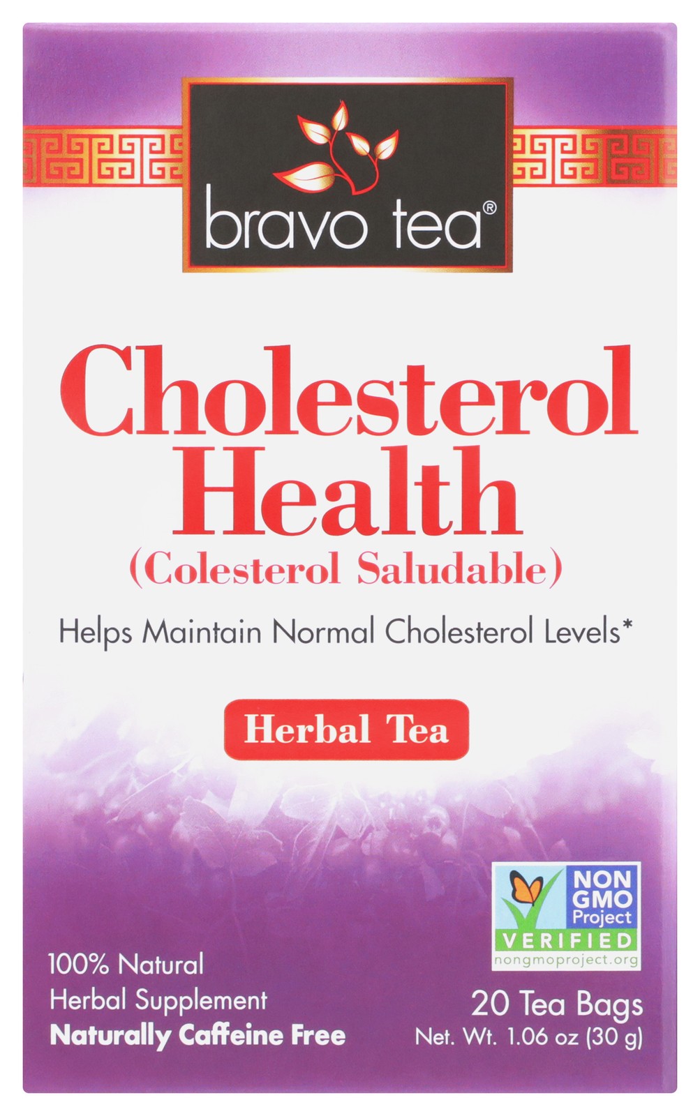 Bravo Tea Cholesterol Health Herbal 20 Bags 3 Pack