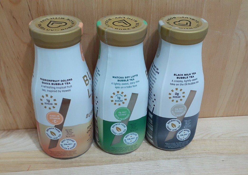 REDUCED! BUB LUV BUBBLE TEA variety: mtcha soy latte black mlk passionfrt guava