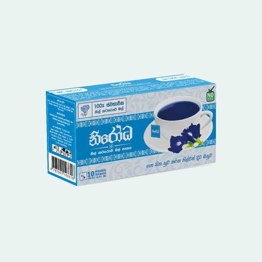 Healthy Tea Nirodha Blue Butterfly Pea Tea (Nil Katarolu Tea) Beauty Drink Fresh