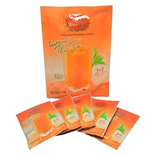 5x Cha Tra Mue Instant Thai Milk Tea Mix 3-in-1 Hot or Iced Drink Refreshing