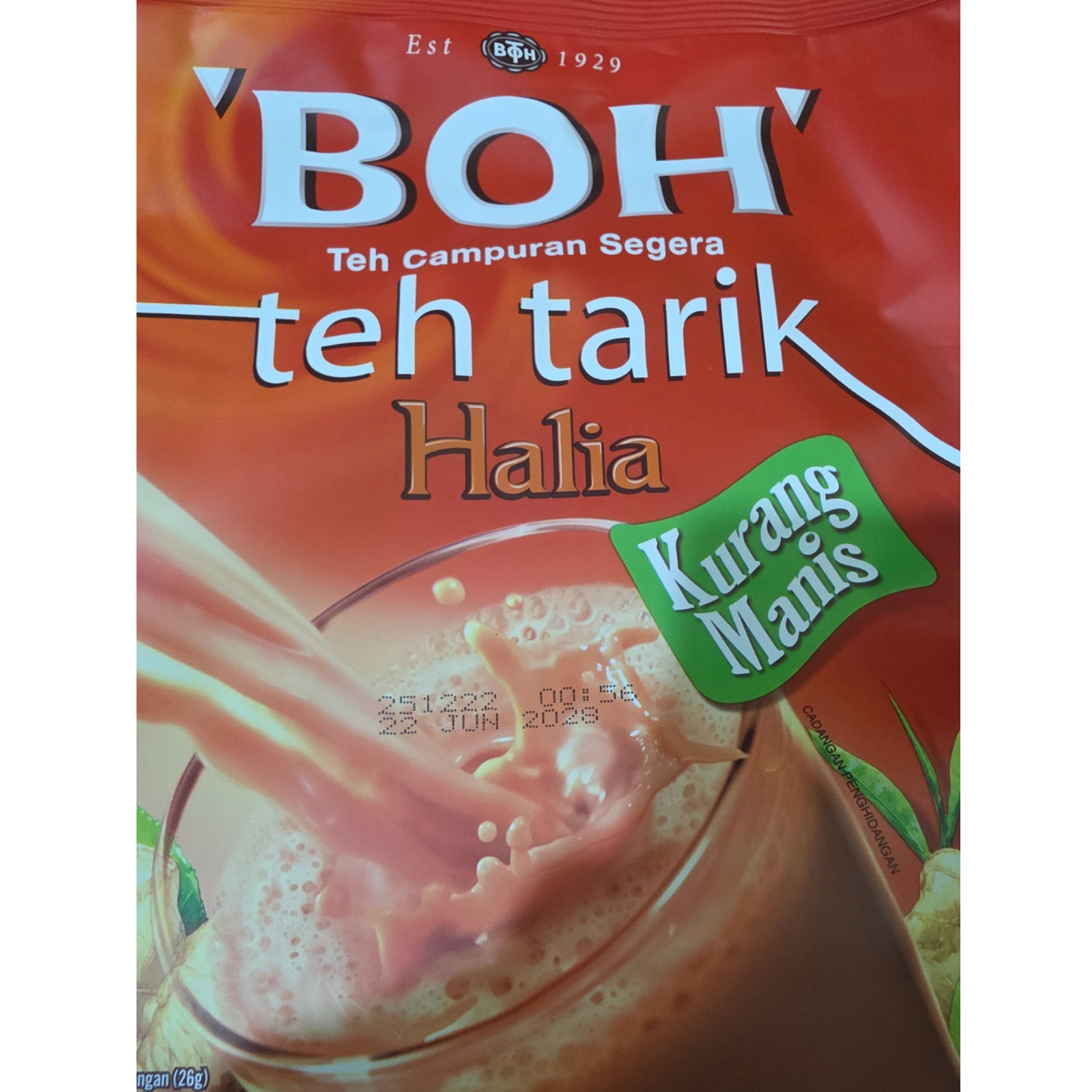 5 Packs (60 Sticks x 26g) BOH Teh Tarik INSTANT GINGER MILK TEA Drink Beverage