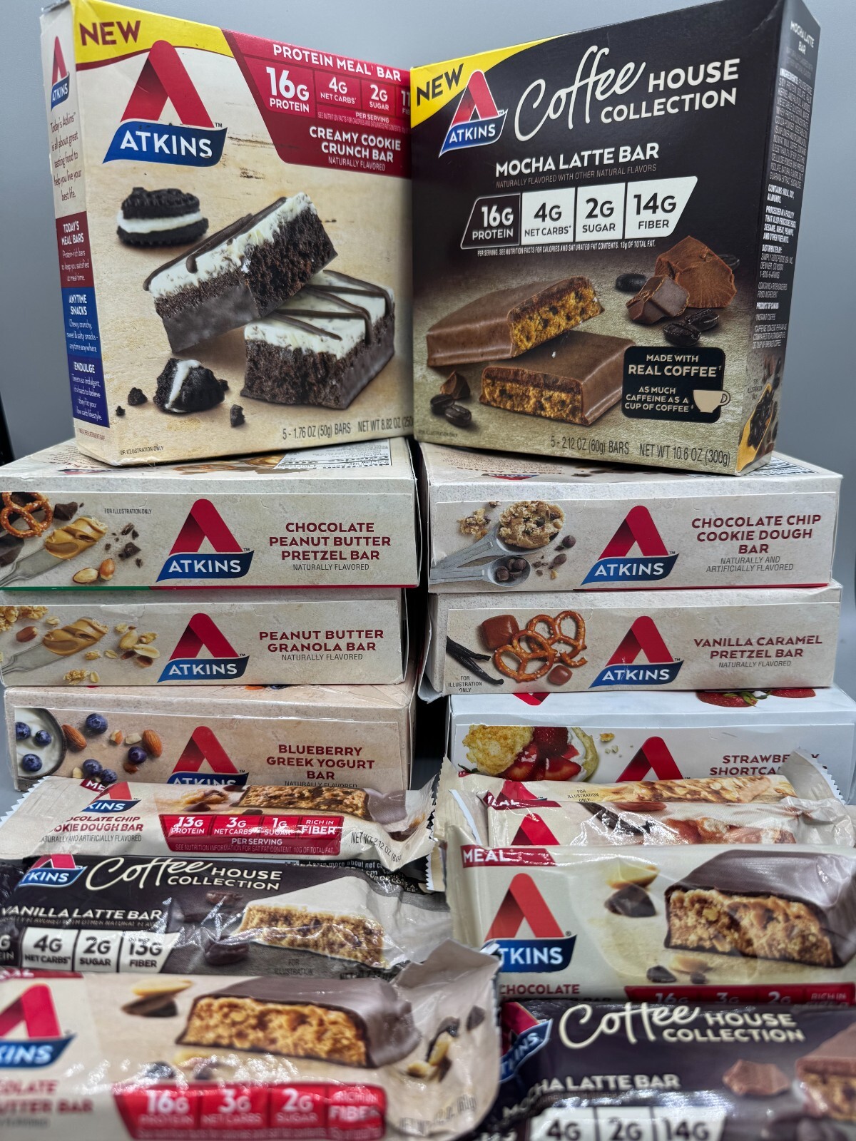 50 ****MEGA ASSORTMENT!** FLAVOR ATKINS MEAL BARS – ADVANTAG PROTEIN MEAL BARS