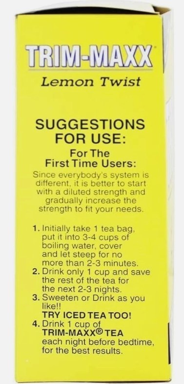 Diet Trim-Maxx Tea Lemon, 60 Count