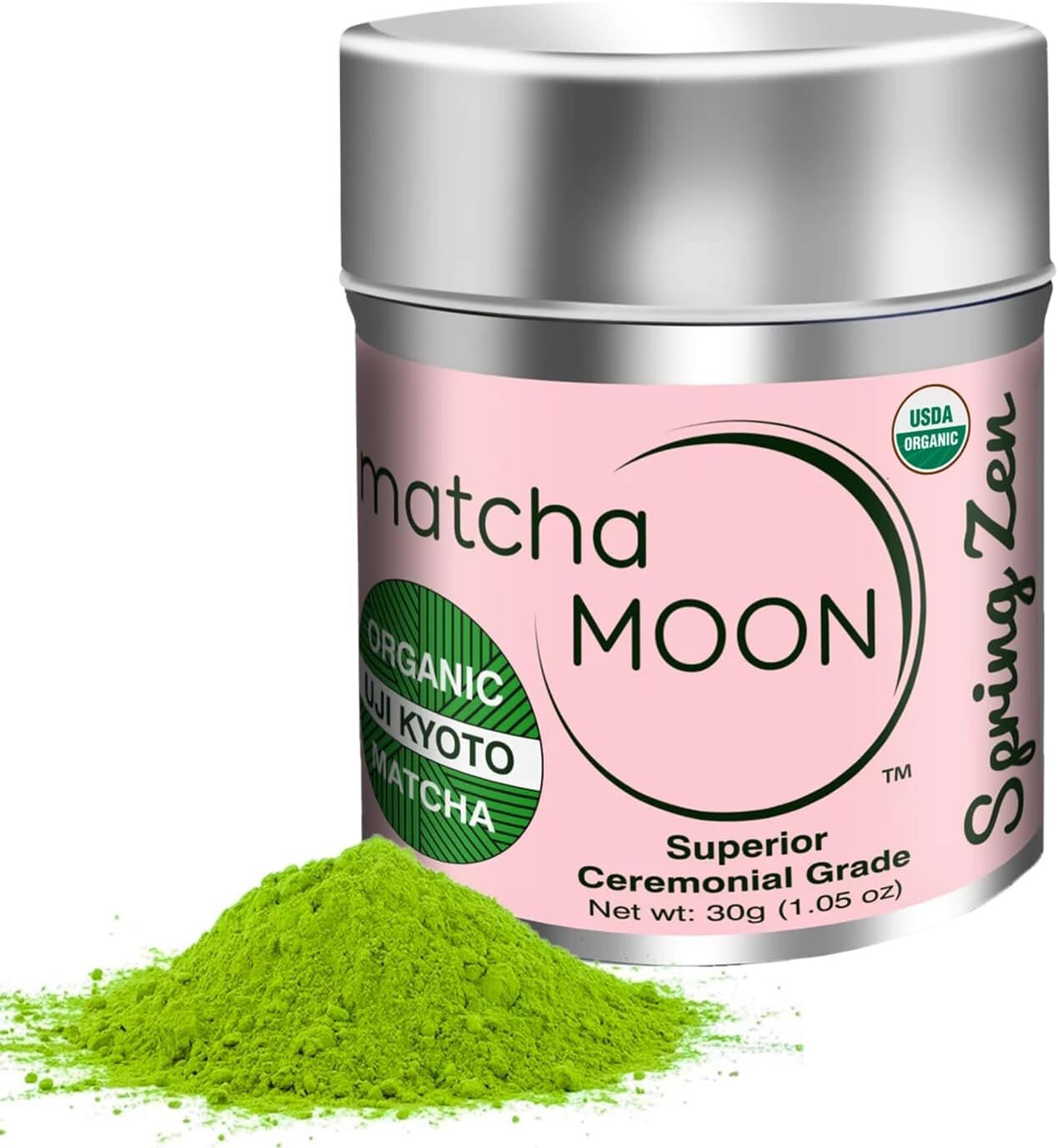 Matcha Moon Kyoto Uji Matcha Organic Additive-Free Powder 30g ×3can