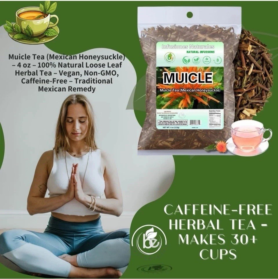 Muicle T Mexican Honeysuckle Herbal Tea, 4 Oz. 100% Natural, Vegan, Non-GMO