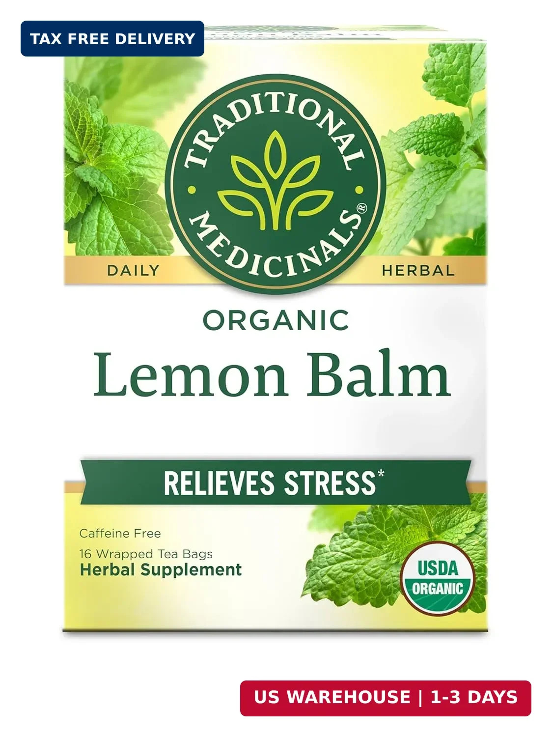 Traditional Medicinals Organic, Lemon Balm – Supports Stress Relief & Digestive