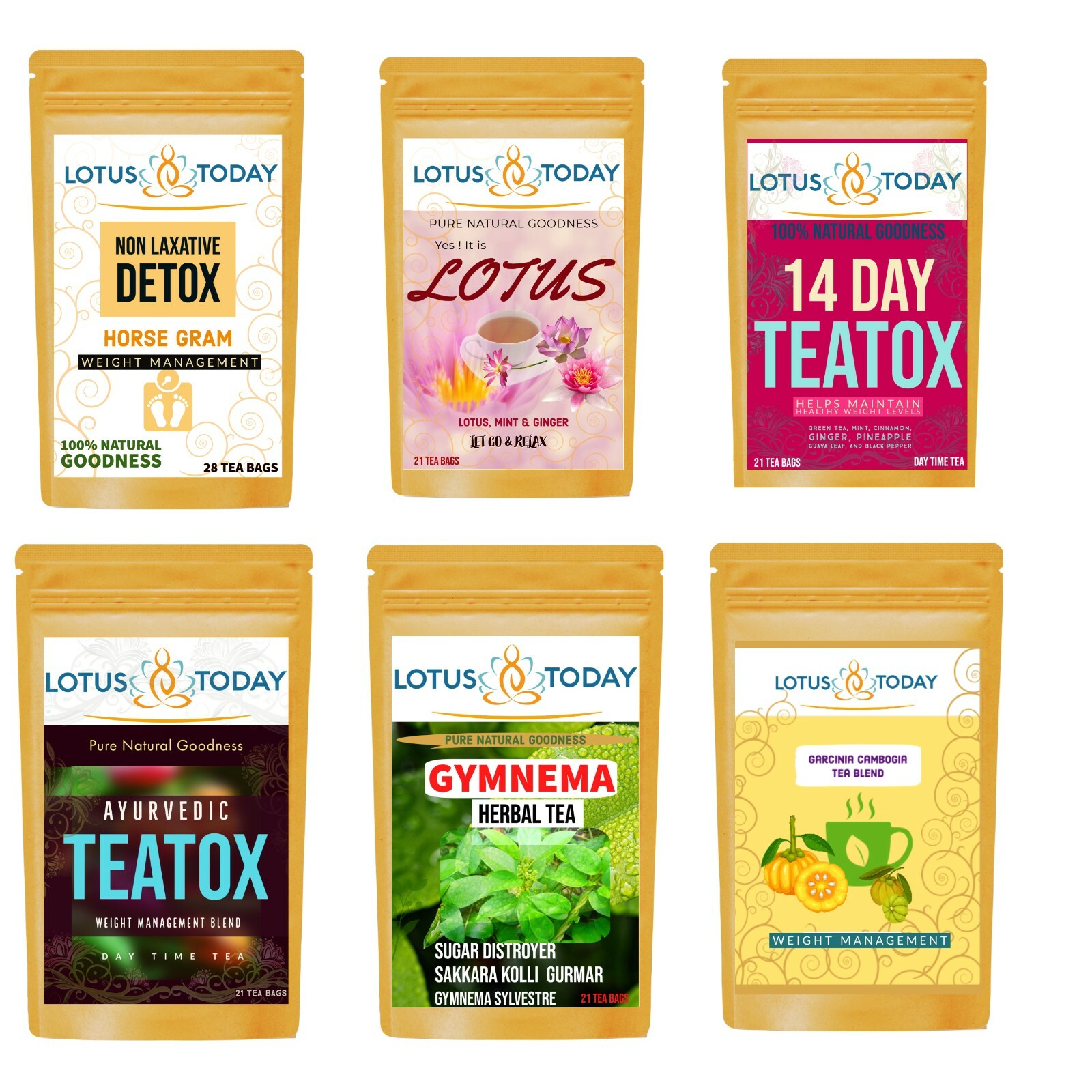 Detox, Herbal, Green, Chai Organic tea to Choose From 40+ Variety, 20 Tea bags