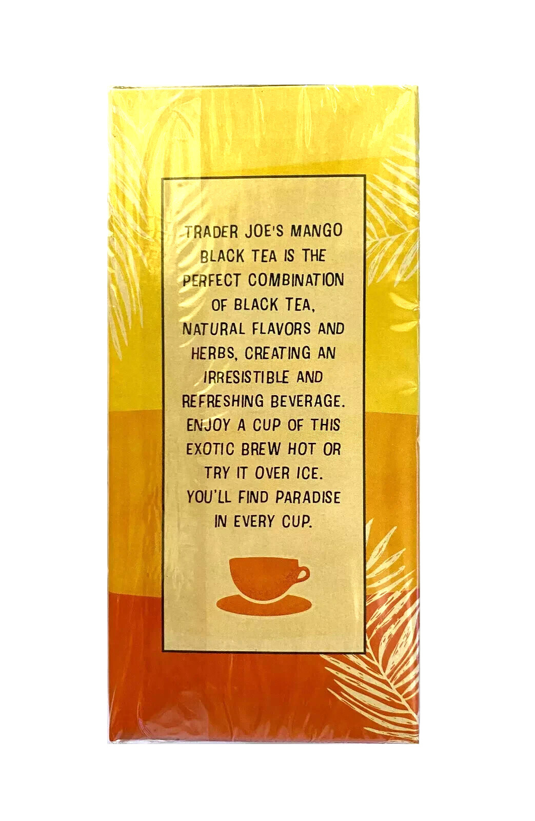 Trader Joe’s MANGO Flavored Black Tea 20-Tea Bag Great Hot or Iced * BB 3/2027 *
