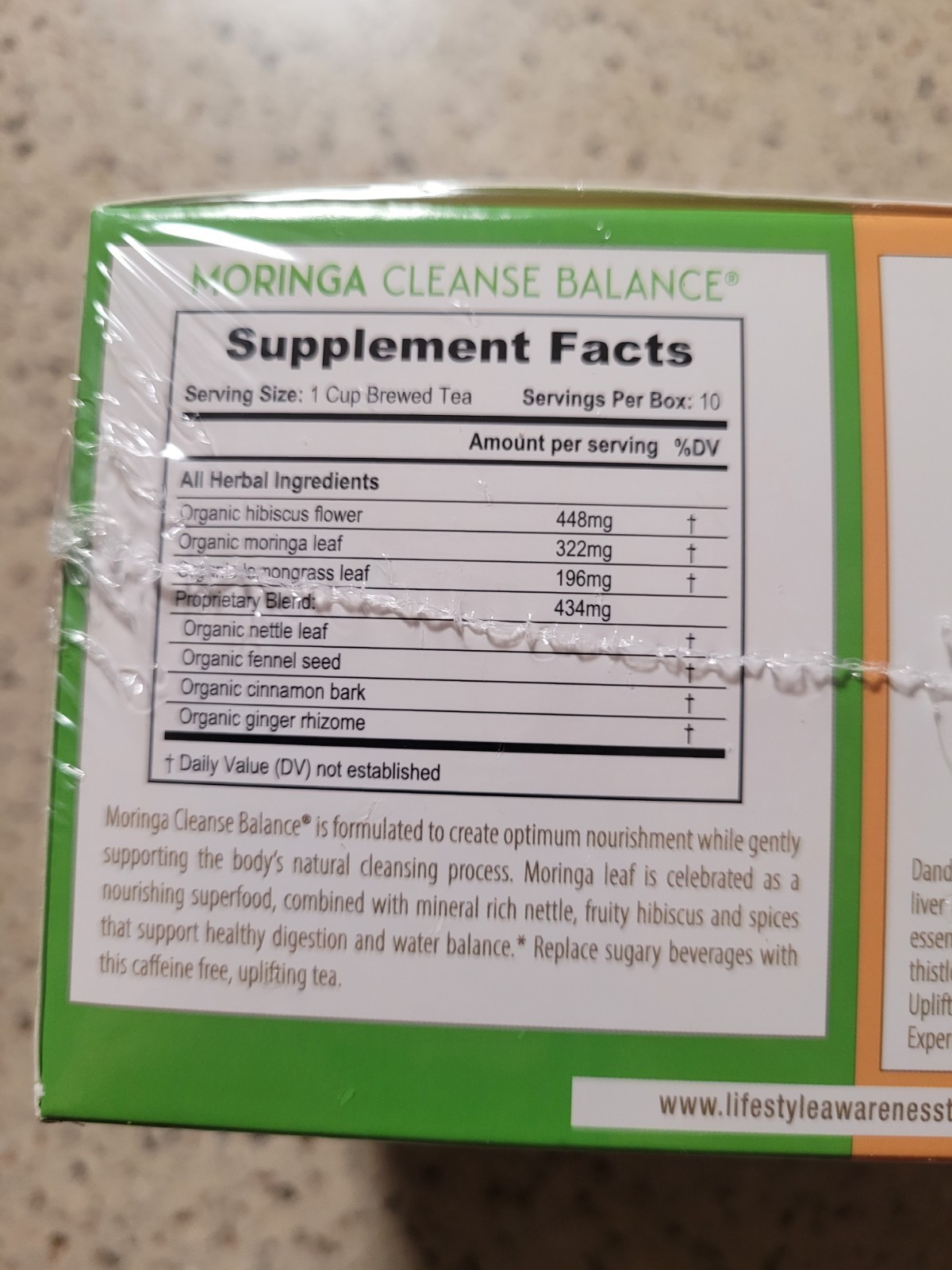 Lifestyle Awareness Detox Cleanse Kit Organic Herbal 40Ct Tea Bags Organic Vegan