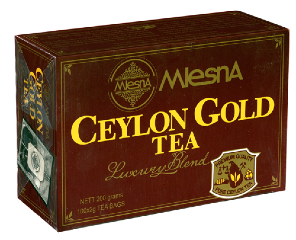 Mlesna Ceylon Gold Tea – Luxury Blend in 100 Tea Bags 200g