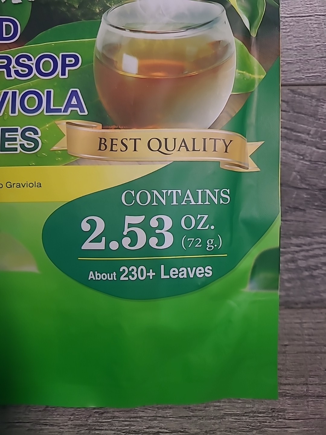 NalLife Organic Soursop Graviola Leaves For Tea – 2.53 oz (about 230+ leaves)