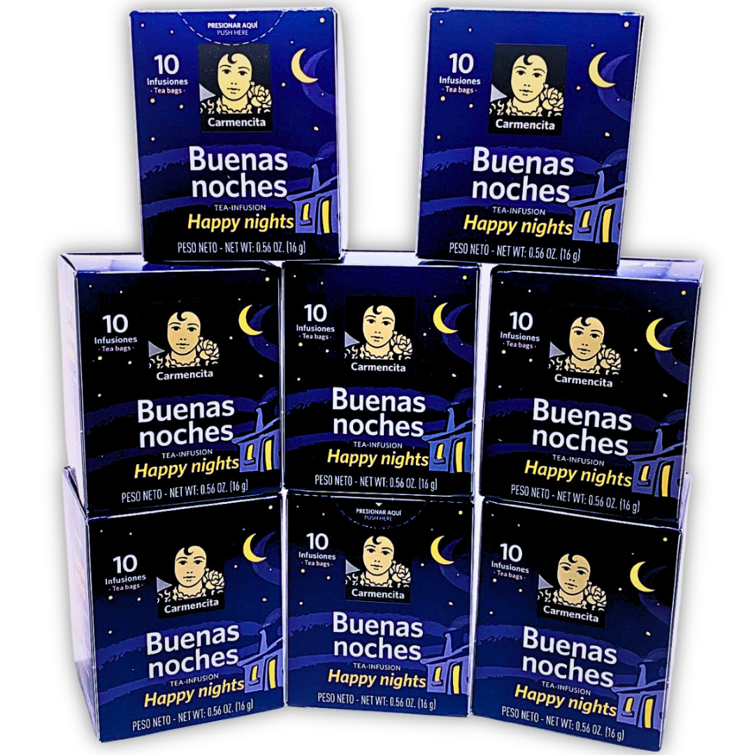 Carmencita Buenas Noches Herbal Tea 8 Bags Chamomile Linden Bedtime Infusion