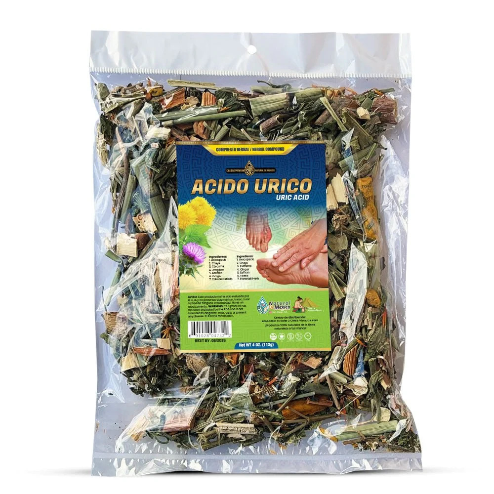 Compuesto Herbal Acido Urico 4 onzas. Te,- Uric Acid Tea 4 Oz. Natural de Mexico