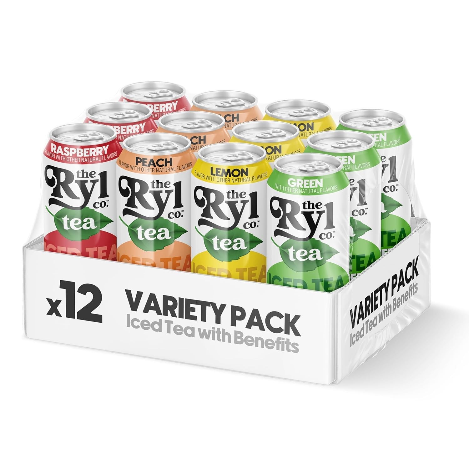 Ryl Iced Tea Variety Pack, Antioxidant Superblend, 16 Fl Oz 12-Pack