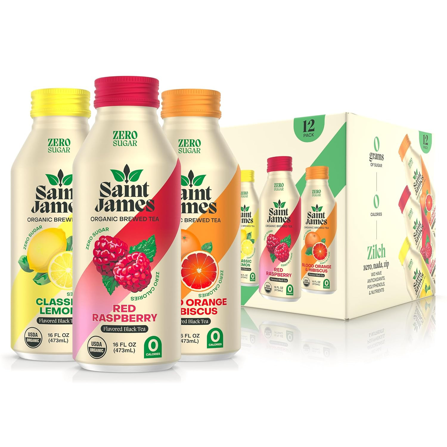 Iced Tea – Organic Black Tea – Non GMO, Gluten Free, Zero Calorie & Zero Sugar –