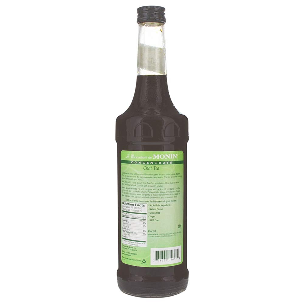 Chai Tea Concentrate Spiced Green Flavor Natural NonGMO GlutenFree 750 ml