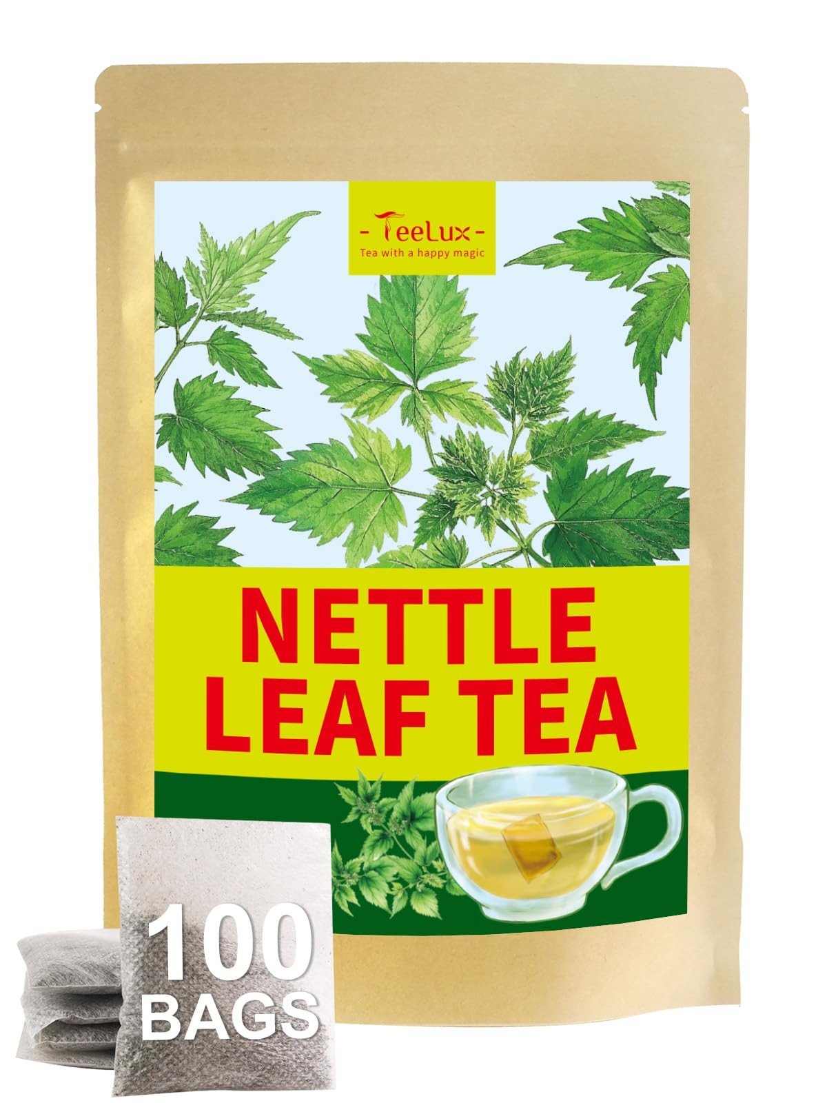 Nettle Leaf Tea Bags, Nettle Herbal Tea, Natural Stinging Nettle Tea, Caffein…