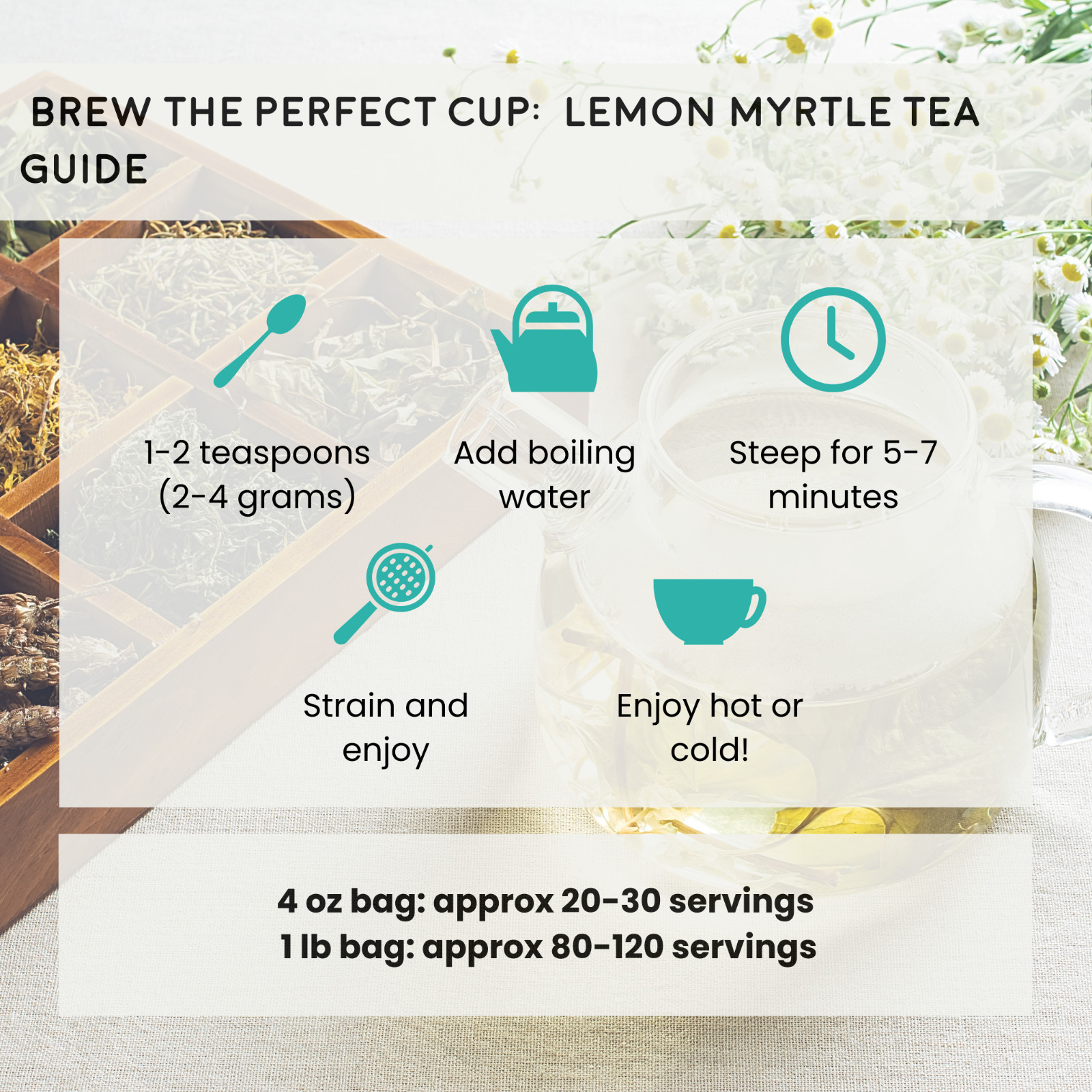 Organic Lemon Myrtle – Cut & Sifted | Aromatic & Versatile Citrus Herb