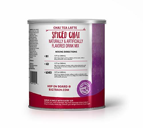Big Train Spiced Chai Tea Latte Powdered Instant Chai Tea Latte Mix 1.9 Lb