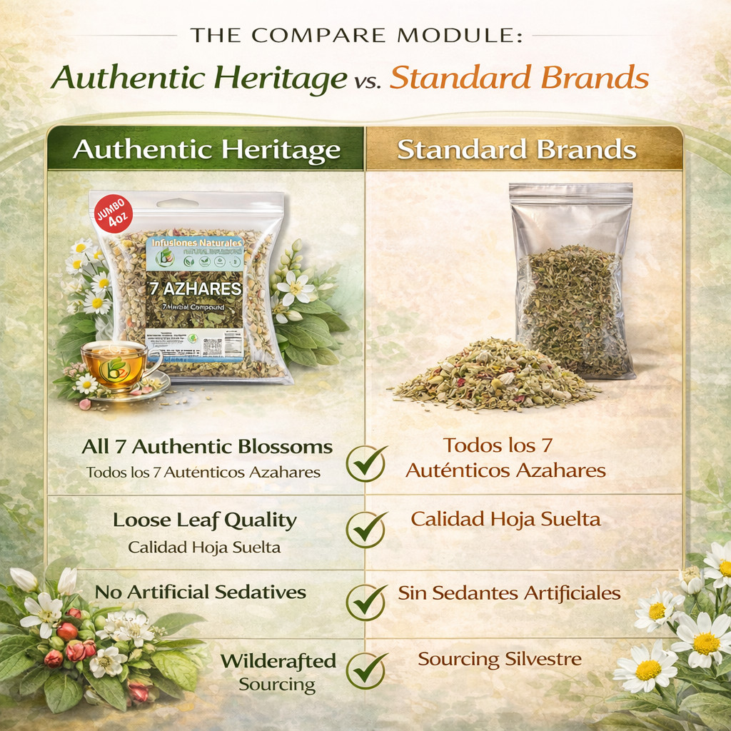 7 Azahares Herbal Tea – 4 oz Loose Leaf Calming Tea Blend – Passion Flower, Vale