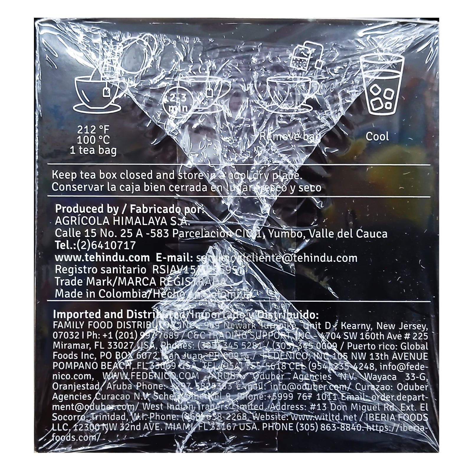 Hindu Black Tea Chai -Cinnamon-Anise-Cardamon-Clove-Ginger- 20 Bags (Pack of 2)