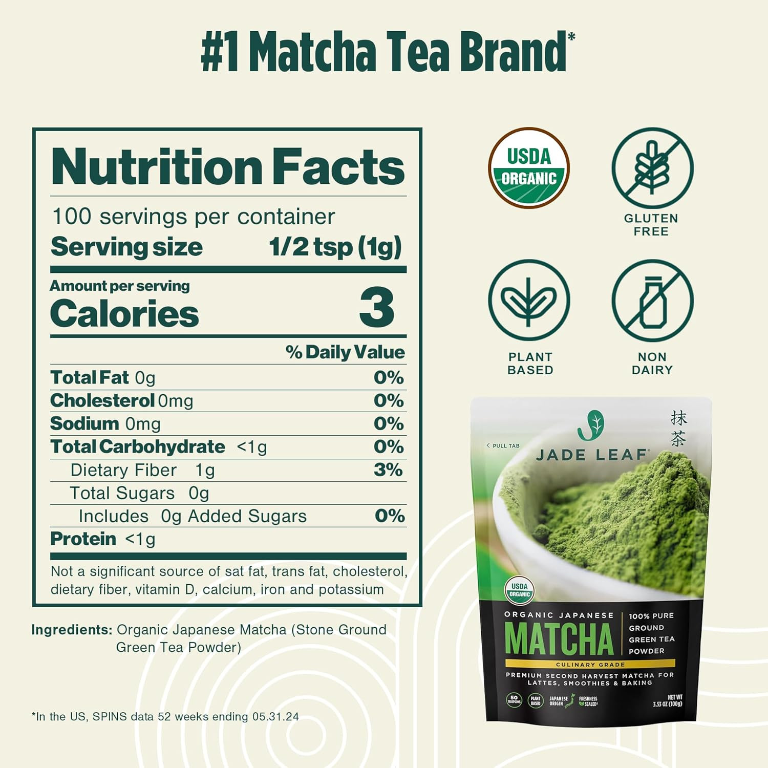 Jade Leaf Matcha Organic Culinary Grade Matcha Powder – Japanese Green Tea for B