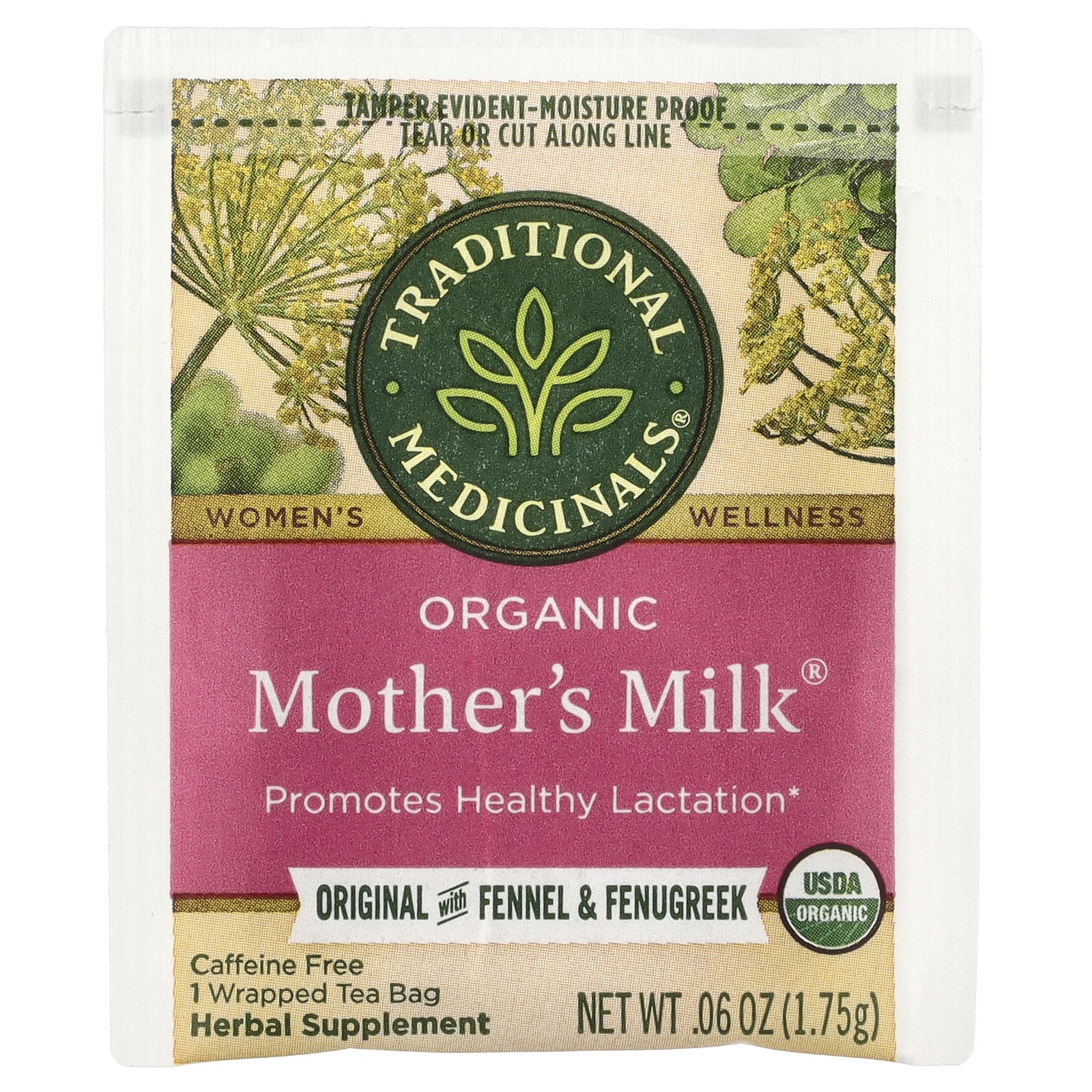 Organic Mother’s Milk®, Original with Fennel & Fenugreek, Caffeine Free, 48
