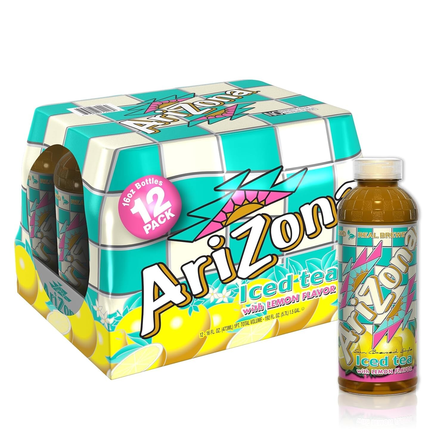 16oz Lemon Tea – Refreshing Iced Tea Pack of 12 for Everyday Enjoyment
